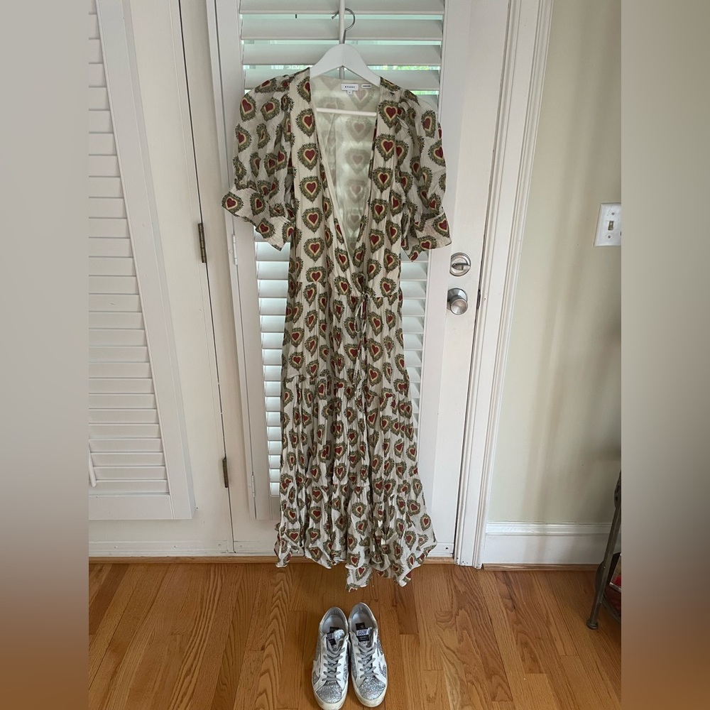 Long wrap dress by Rhode
